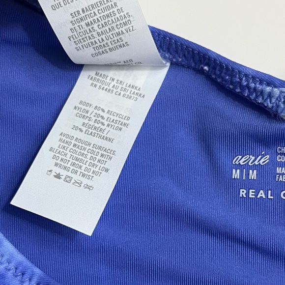 Aerie • NWT Blue Tie-Dye Cheekiest Ruffle Women's Swim Bottom - Picture 8 of 8